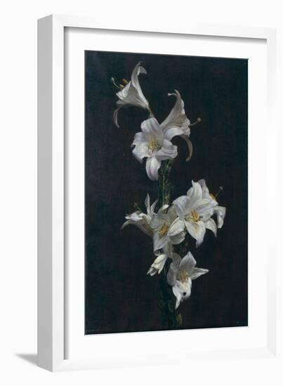 White Lilies, c.1883-Henri Fantin-Latour-Framed Giclee Print