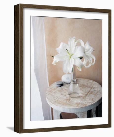 White Lilies-Amelie Vuillon-Framed Art Print