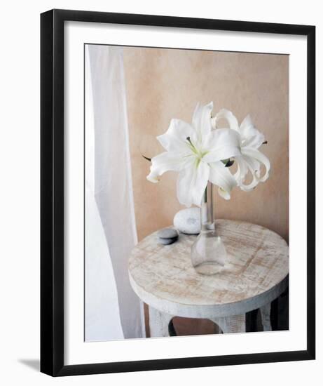 White Lilies-Amelie Vuillon-Framed Art Print