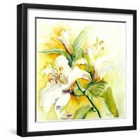 White Lilies-Mary Smith-Framed Giclee Print