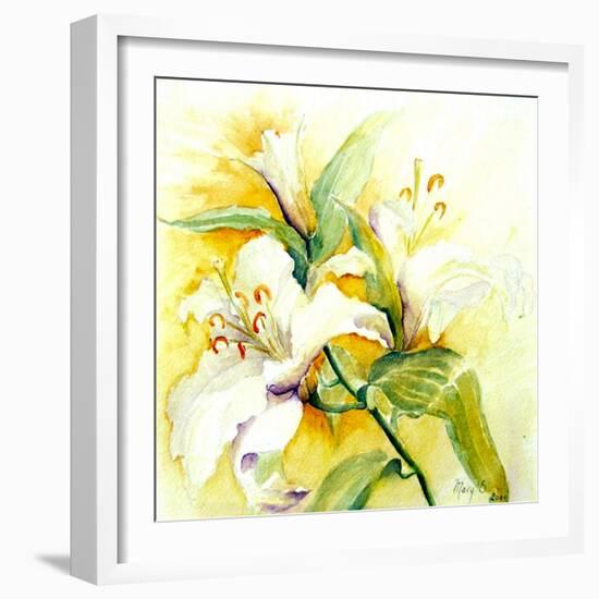 White Lilies-Mary Smith-Framed Giclee Print