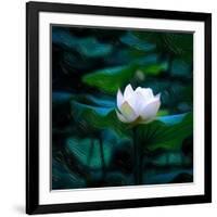 White Lily, 2021, (digital)-Scott J. Davis-Framed Giclee Print