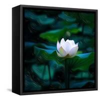 White Lily, 2021, (digital)-Scott J. Davis-Framed Stretched Canvas