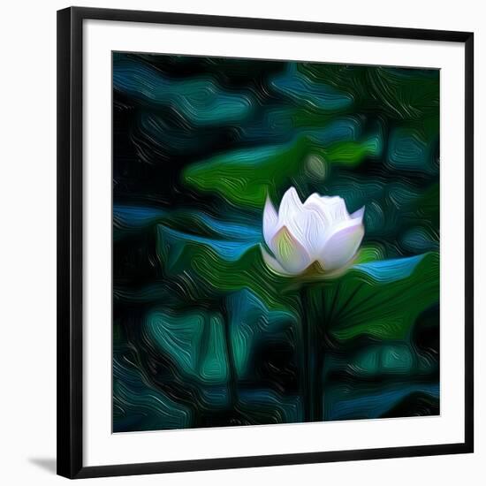 White Lily, 2021, (digital)-Scott J. Davis-Framed Giclee Print