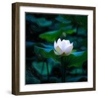 White Lily, 2021, (digital)-Scott J. Davis-Framed Giclee Print