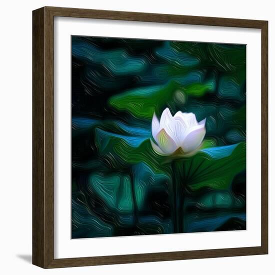 White Lily, 2021, (digital)-Scott J. Davis-Framed Giclee Print