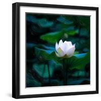 White Lily, 2021, (digital)-Scott J. Davis-Framed Giclee Print