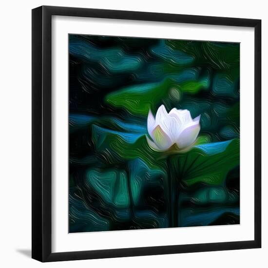 White Lily, 2021, (digital)-Scott J. Davis-Framed Giclee Print