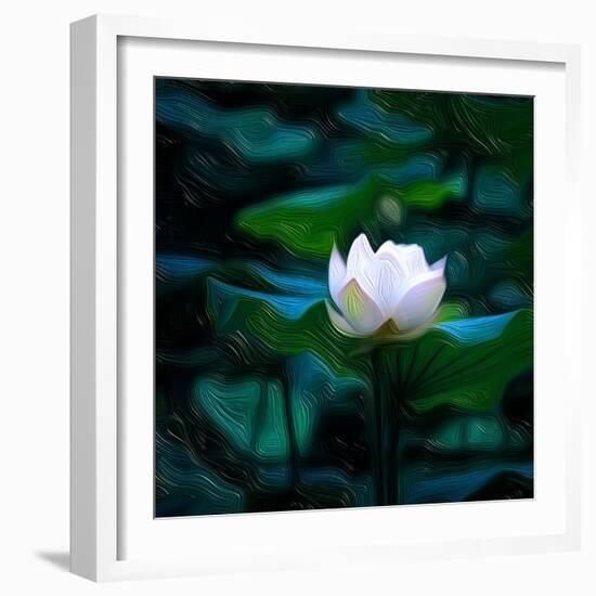 White Lily, 2021, (digital)-Scott J. Davis-Framed Giclee Print