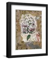 White Lily and Lace-Annabel Hewitt-Framed Art Print