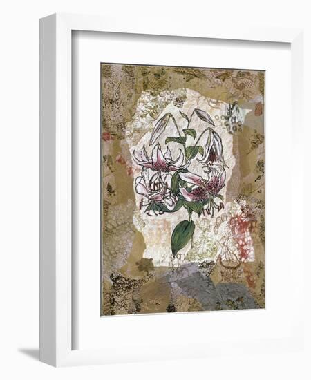 White Lily and Lace-Annabel Hewitt-Framed Art Print