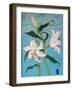 White lily on a blue background, 2010-Timothy Nathan Joel-Framed Giclee Print