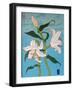 White lily on a blue background, 2010-Timothy Nathan Joel-Framed Giclee Print