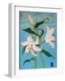 White lily on a blue background, 2010-Timothy Nathan Joel-Framed Giclee Print