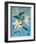 White lily on a blue background, 2010-Timothy Nathan Joel-Framed Giclee Print