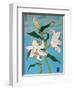 White lily on a blue background, 2010-Timothy Nathan Joel-Framed Giclee Print