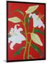 White lily on a red background no.1, 2008-Timothy Nathan Joel-Mounted Giclee Print