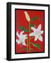 White lily on a red background no.2, 2008-Timothy Nathan Joel-Framed Giclee Print