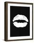 White Lips Print-Eline Isaksen-Framed Art Print