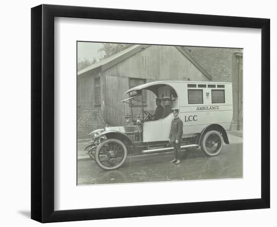 White London County Council Ambulance (Number 11), 1920-null-Framed Photographic Print