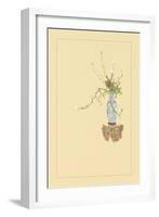 White Magnolia and Peony-Sofu Teshigahara-Framed Art Print