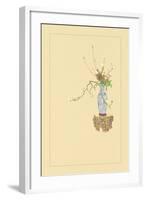 White Magnolia and Peony-Sofu Teshigahara-Framed Art Print