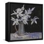 White Magnolias in Silver Jug, 2019 (Oil on Canvas)-Sue Wales-Framed Stretched Canvas