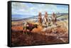 White Man's Buffalo-Charles Marion Russell-Framed Stretched Canvas