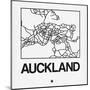 White Map of Auckland-NaxArt-Mounted Art Print