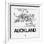 White Map of Auckland-NaxArt-Framed Art Print