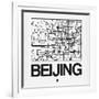 White Map of Beijing-NaxArt-Framed Art Print