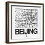 White Map of Beijing-NaxArt-Framed Premium Giclee Print