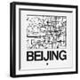 White Map of Beijing-NaxArt-Framed Art Print