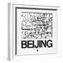 White Map of Beijing-NaxArt-Framed Art Print