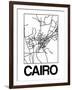White Map of Cairo-NaxArt-Framed Art Print