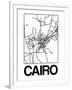 White Map of Cairo-NaxArt-Framed Art Print