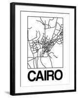 White Map of Cairo-NaxArt-Framed Art Print