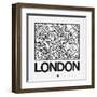 White Map of London-NaxArt-Framed Art Print