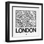 White Map of London-NaxArt-Framed Art Print