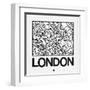 White Map of London-NaxArt-Framed Art Print