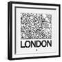 White Map of London-NaxArt-Framed Art Print