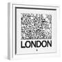 White Map of London-NaxArt-Framed Art Print