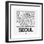 White Map of Seoul-NaxArt-Framed Premium Giclee Print