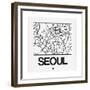 White Map of Seoul-NaxArt-Framed Premium Giclee Print