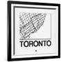 White Map of Toronto-NaxArt-Framed Art Print