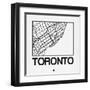 White Map of Toronto-NaxArt-Framed Art Print