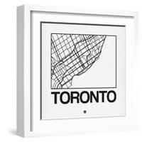 White Map of Toronto-NaxArt-Framed Art Print