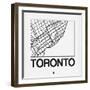 White Map of Toronto-NaxArt-Framed Art Print