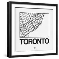 White Map of Toronto-NaxArt-Framed Art Print