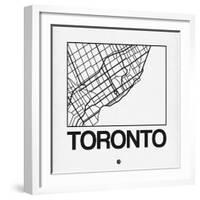 White Map of Toronto-NaxArt-Framed Art Print